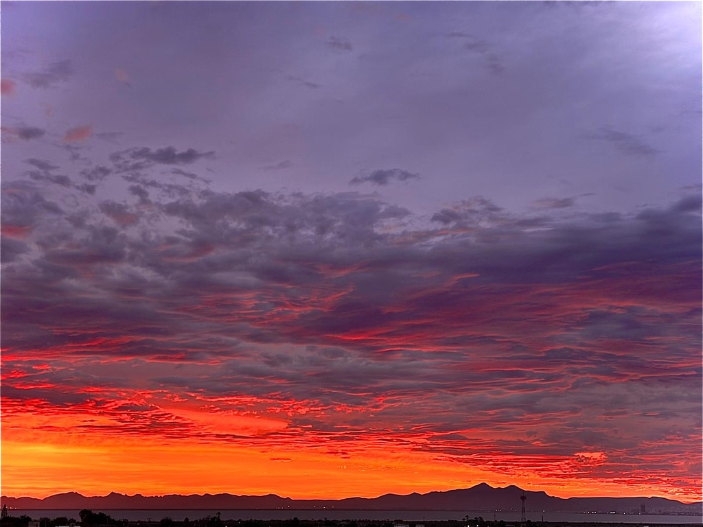 Sky over the Bay of La Paz at last light